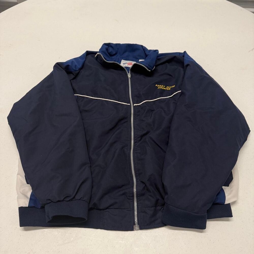 Perry-ellis Men's Navy and Blue Jumper